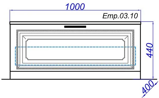 Комод подвесной Aqwella Empire 100 белый Emp.03.10/W