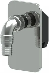 Сифон для бытовой техники под штукатурку Unicorn хром K110, 1