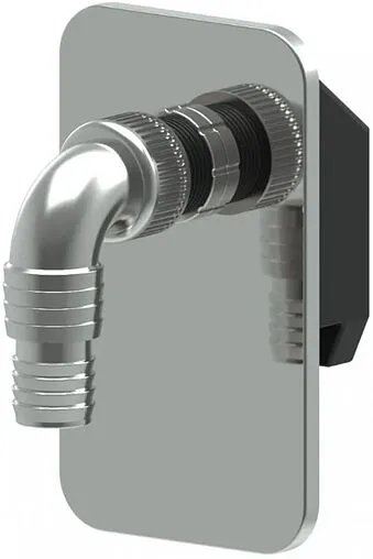 Сифон для бытовой техники под штукатурку Unicorn хром K110