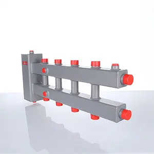 Распределительный коллектор 5 контуров с гидрострелкой 1¼&quot;н x 1&quot;н Valtec VTc.100.SH.070605, 5