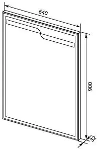 Зеркало с подсветкой Aquanet Модена 65 белый 00198488 Зеркало с подсветкой Aquanet Модена 65 белый 00198488, 2