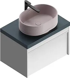 Тумба-умывальник подвесная Kerama Marazzi Modula 70 белая глянцевая MO.70.1+1\WHT+ Тумба-умывальник подвесная Kerama Marazzi Modula 70 белая глянцевая MO.70.1+1\WHT+, 1