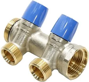 Коллектор регулирующий проходной 2 отвода синий 1"в/н x ¾"ек General Fittings 6300E7N1005B2A Коллектор регулирующий проходной 2 отвода синий 1"в/н x ¾"ек General Fittings 6300E7N1005B2A, 4