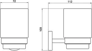 Стакан Aquatek Бетта чёрный матовый/белый AQ4604MB, 2
