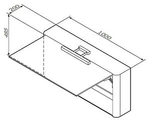 Шкаф-зеркало Am.Pm Awe 100 венге фактурный M15MCX1001VF Шкаф-зеркало Am.Pm Awe 100 венге фактурный M15MCX1001VF, 2