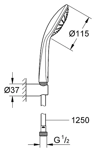 Душевой набор Grohe Euphoria 110 Mono хром 27354000
