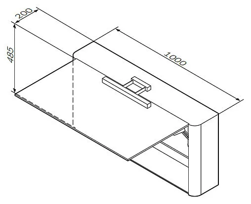 Шкаф-зеркало Am.Pm Awe 100 венге фактурный M15MCX1001VF