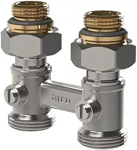 Узел нижнего подключения радиатора прямой ¾"ек x ¾"ек (½"н) Arco Lockshield 7930 Узел нижнего подключения радиатора прямой ¾"ек x ¾"ек (½"н) Arco Lockshield 7930, 1