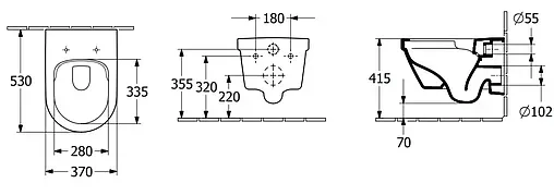 Унитаз подвесной безободковый Villeroy&amp;Boch Architectura CeramicPlus белый 4694HRR1