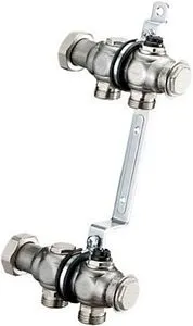 Группа коллекторная распределительная 2 отвода 1"нг x ¾"ек Oventrop Multidis SH 1407152 Группа коллекторная распределительная 2 отвода 1"нг x ¾"ек Oventrop Multidis SH 1407152, 1