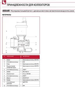Узел концевой для коллектора 1&quot;н Itap 4890100AR, 3
