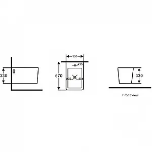 Биде подвесное Aquanet Tavr-B2 белый BL-103-WHB, 2