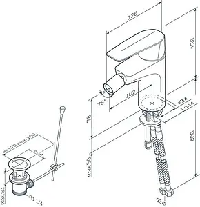 Смеситель для биде AM.PM Gem хром F90A83100, 2