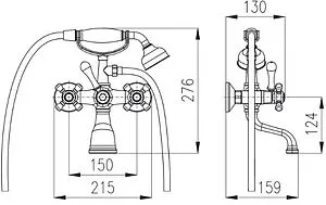 Смеситель для ванны Rav Slezak Morava retro бронза/белый MK459.5/2SM Смеситель для ванны Rav Slezak Morava retro бронза/белый MK459.5/2SM, 2