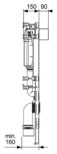 Инсталляция для подвесного унитаза TECEprofil 9300009