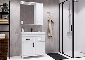 Тумба под умывальник напольный Домино Classic 80 белый DCh2501T, 4