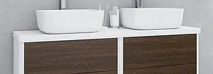 Тумба-умывальник подвесная Aquaton Брук 120 (60+60) дуб феррара/белый, 3