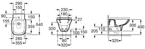 Биде подвесное Roca Debba белый 355995000