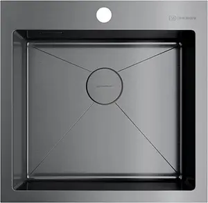 Мойка кухонная Omoikiri Akisame 51-GM вороненая сталь 4973440 Мойка кухонная Omoikiri Akisame 51-GM вороненая сталь 4973440, 1
