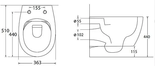 Унитаз подвесной безободковый Allen Brau Fantasy мятный 4.11004.MT