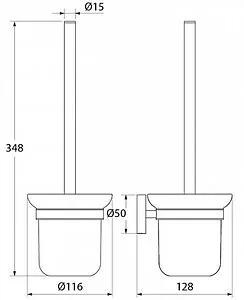Ёршик для унитаза IDDIS Calipso хром CALMBG0i47, 2