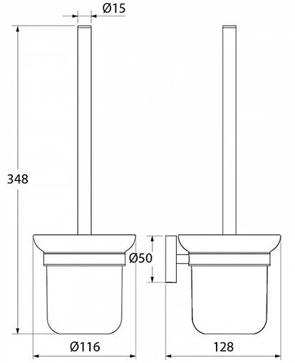 Ёршик для унитаза IDDIS Calipso хром CALMBG0i47