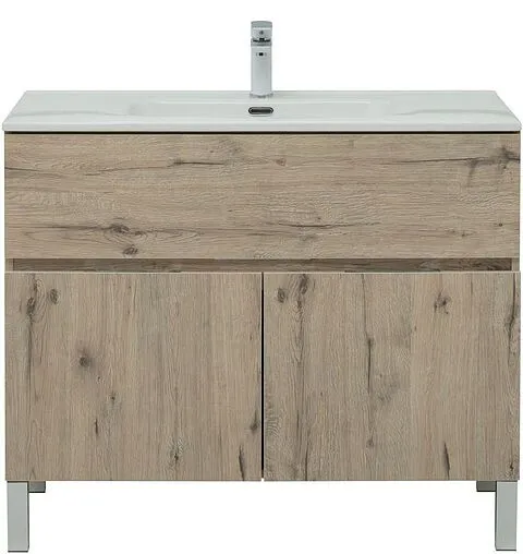 Тумба под умывальник напольная Aquanet Алвита New 100 дуб веллингтон 00277557