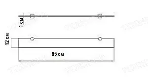 Полка Aquaton хром 1A110303XX010 Полка Aquaton хром 1A110303XX010, 2