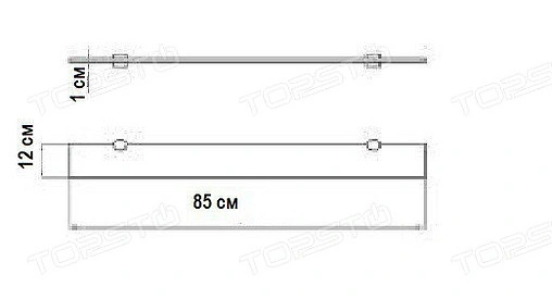 Полка Aquaton хром 1A110303XX010