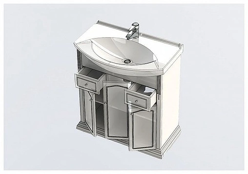 Тумба под умывальник напольная Aquanet Лагуна 75 белый 00175299 Тумба под умывальник напольная Aquanet Лагуна 75 белый 00175299