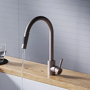 Смеситель для кухни с выдвижным изливом Dorff Logic сатин D3007511, 5