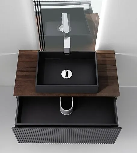 Тумба под умывальник подвесная Jorno Strong 100 антрацит Str.01.100/P/A Тумба под умывальник подвесная Jorno Strong 100 антрацит Str.01.100/P/A