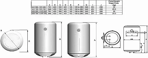Бойлер комбинированного нагрева Baxi EXTRA V 510 TD (100 л, 17.5 кВт) A7110914
