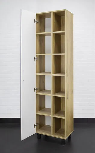 Шкаф-пенал напольный Домино Craft 50 графит/дуб вотан DCr2207P