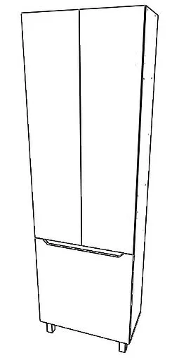Шкаф-пенал напольный Айсберг Мечта 60 белый DM2502P