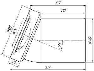 Патрубок для унитаза Ани Пласт 22.5° W2220 Патрубок для унитаза Ани Пласт 22.5° W2220, 2