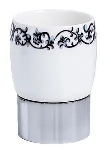 Стакан Fixsen Bogema хром/белый/рисунок FX-786 Стакан Fixsen Bogema хром/белый/рисунок FX-786, 1