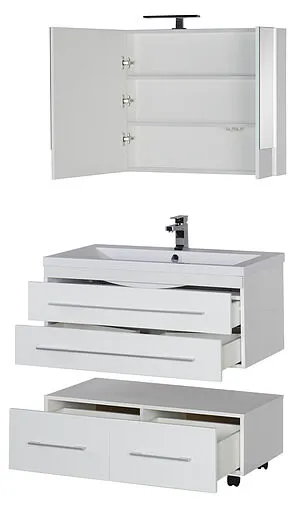 Шкаф-зеркало Aquanet Нота 100 белый 00165372