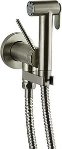 Гигиенический душ со смесителем Gattoni Circle Two никель шлифованный RT010NS, 1