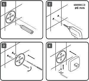 Ёршик для унитаза Am.Pm Gem чёрный матовый A9033422, 3