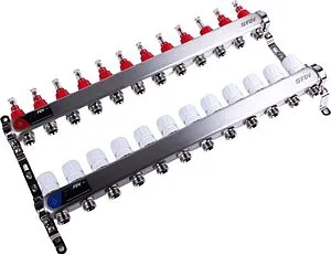 Группа коллекторная с расходомерами 12 отводов 1&quot;в/в x ¾&quot;ек FDV S1101A-1/12, 4