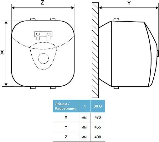 Водонагреватель накопительный электрический Thermex Hit 30 O (pro) 111005