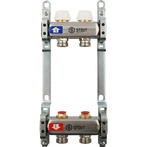 Группа коллекторная без расходомеров 2 отвода 1&quot;в/в x ¾&quot;ек Stout SMS 0922 000002