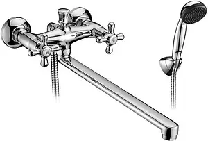 Смеситель для ванны с длинным изливом SMARTsant Кросс хром SM110008AA Смеситель для ванны с длинным изливом SMARTsant Кросс хром SM110008AA, 1