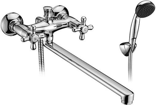Смеситель для ванны с длинным изливом SMARTsant Кросс хром SM110008AA