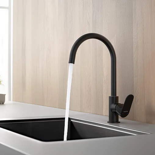 Смеситель для кухни Aquatek Оберон чёрный матовый AQ1282MB