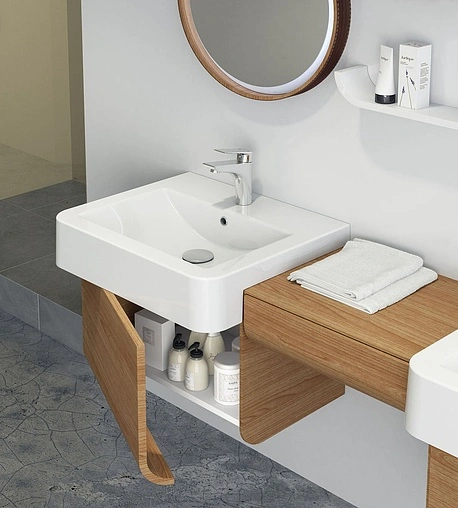 Тумба-умывальник подвесная ISVEA Marino 58 тик 23SQS103057I+10SQ51058SV Тумба-умывальник подвесная ISVEA Marino 58 тик 23SQS103057I+10SQ51058SV