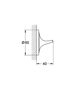 Крючок Grohe Ondus хром 40378000 Крючок Grohe Ondus хром 40378000, 2