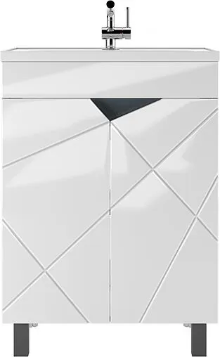 Тумба под умывальник напольный Домино Vector 60 белый DV6603T