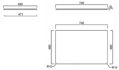 Столешница Kerama Marazzi Plaza Next PL4 80 фондамента серый PL4.DL500920R\80